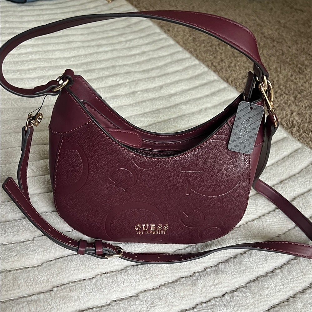 Guess Dark Red Shoulder Bag